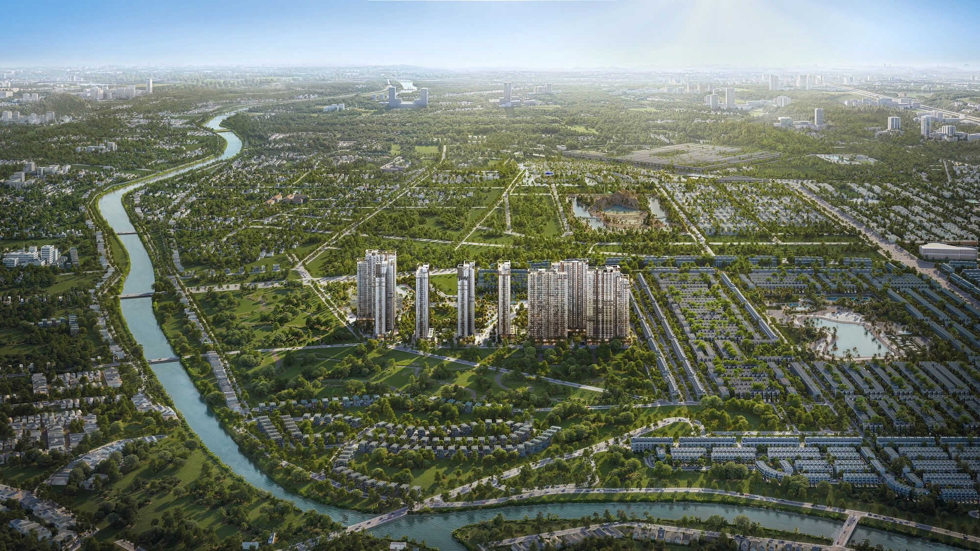 Phối cảnh minh họa tổng quan dự án · The CityOn